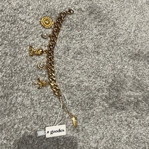 Vincent Van Gogh yellow gold plated charm bracelet